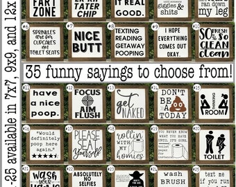 bathroom signs etsy