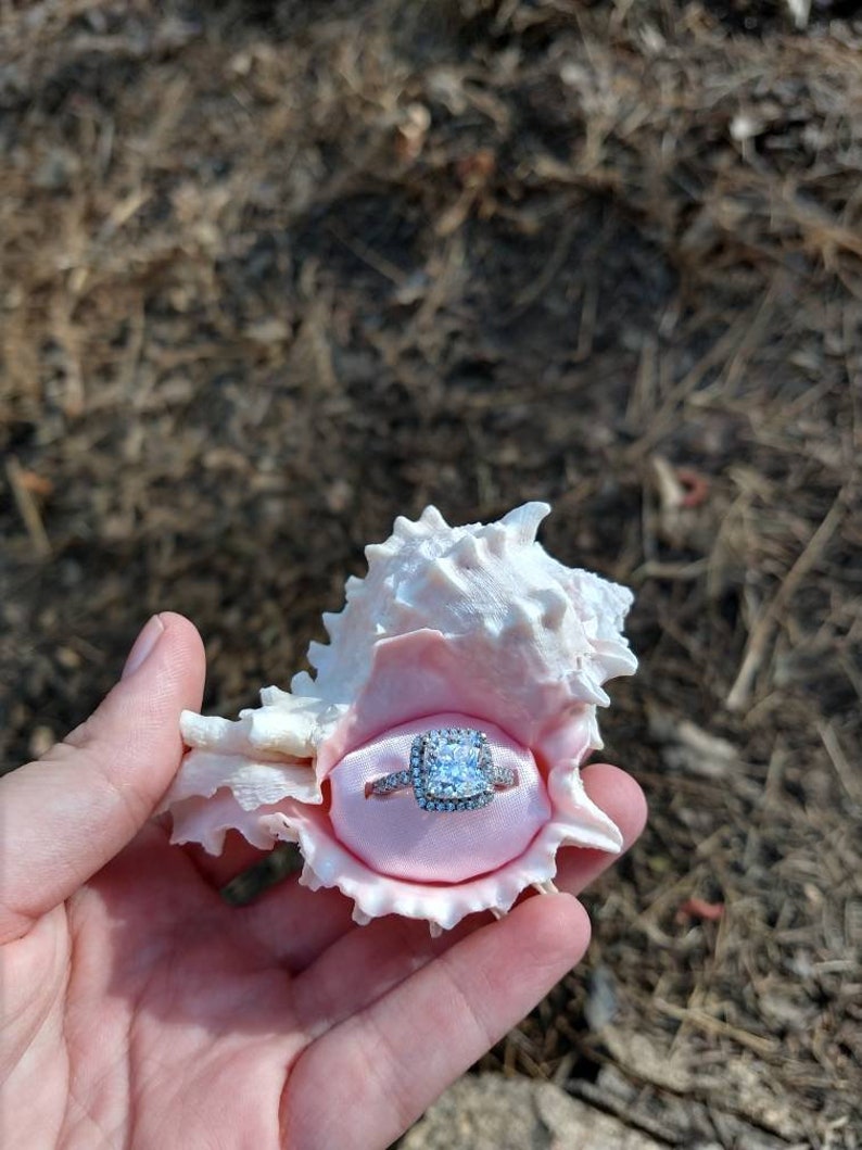 seashell engagement ring box