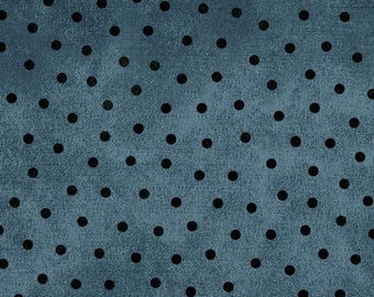 Cotton Woolies Blue Polka Dots Flannel, 100% COTTON, MASF18506-B, for Sewing, Quilting, Wool Appliqué and Crafts. Sold by the half-yard