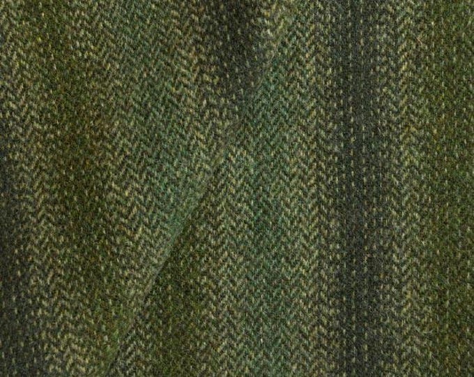 Forest and Mossy Green Ombre, Felted Wool Fabric for Rug Hooking, Wool Appliqué, Sewing and Crafts