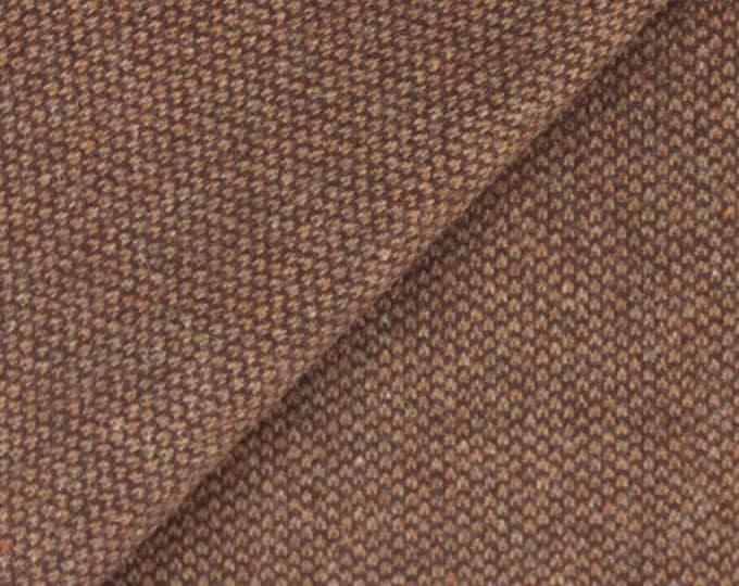 Brown and Woodrose Tweed, Felted Wool Fabric for Rug Hooking, Wool Appliqué, Sewing and Crafts