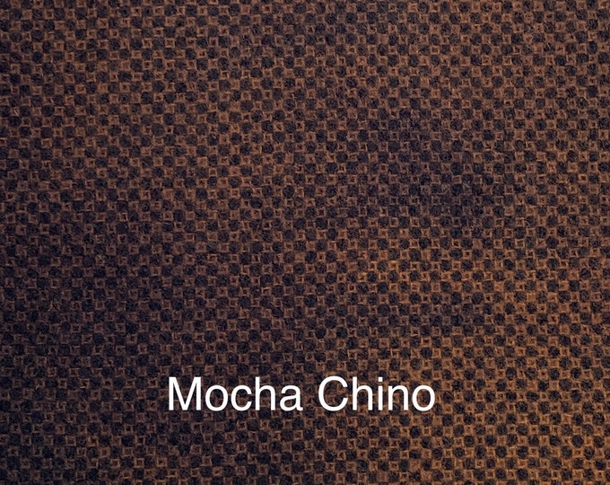 Mocha Chino Honeycomb, Hand Dyed Wool Fat Quarters, for Rug Hooking, Wool Appliqué, Crafts and Sewing