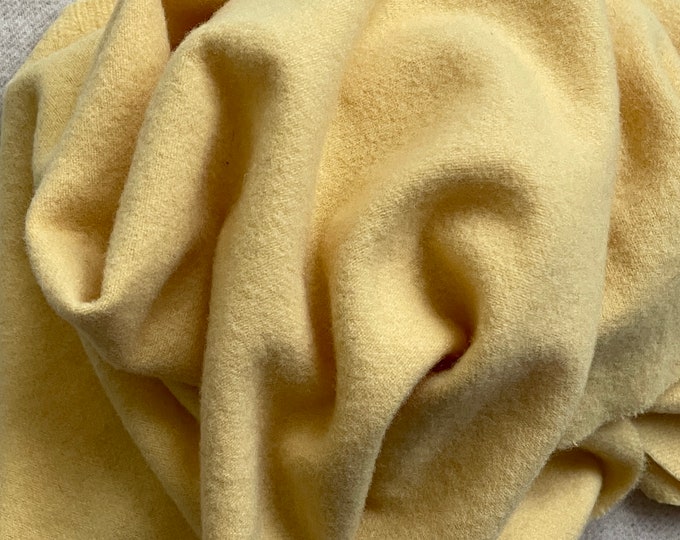 Soft Buttercup Solid, Felted Wool Fabric for Rug Hooking, Wool Applique, Sewing and Crafts