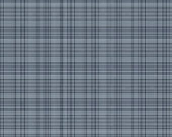 Yarn Dyed Cotton Fabric, Blue Back Porch Plaid, #3380Y-77, Sold in 1/2 yd Increments