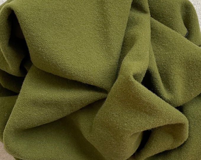 Avocado Green Solid, Felted Wool Fabric for Rug Hooking, Wool Applique, Crafts and Sewing