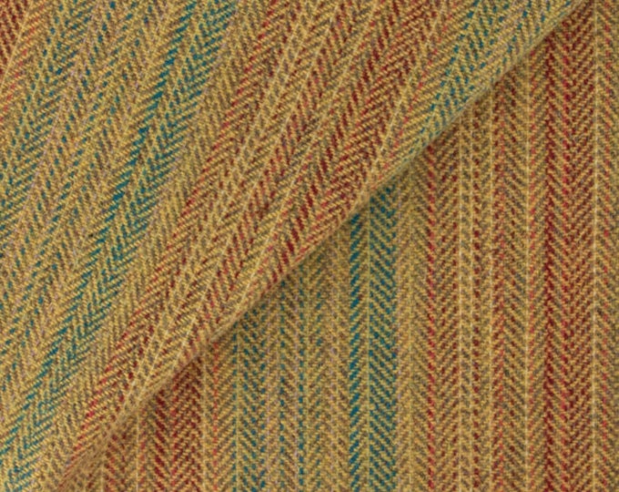 Gold Multi Stripe, Felted Wool Fabric for Rug Hooking, Wool Applique and Crafts