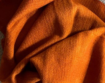 Spiced Pumpkin, Hand Dyed Fat Quarter, Felted Wool Fabric for Rug Hooking, Wool Appliqué, Sewing and Crafts