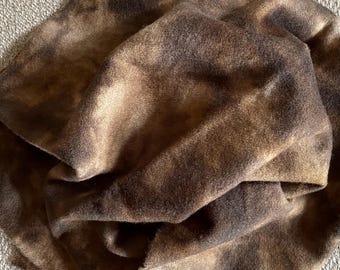 Seal Brown-Medium, Hand Dyed Fat Quarter, Felted Wool Fabric for Rug Hooking, Wool Appliqué, Sewing and Crafts