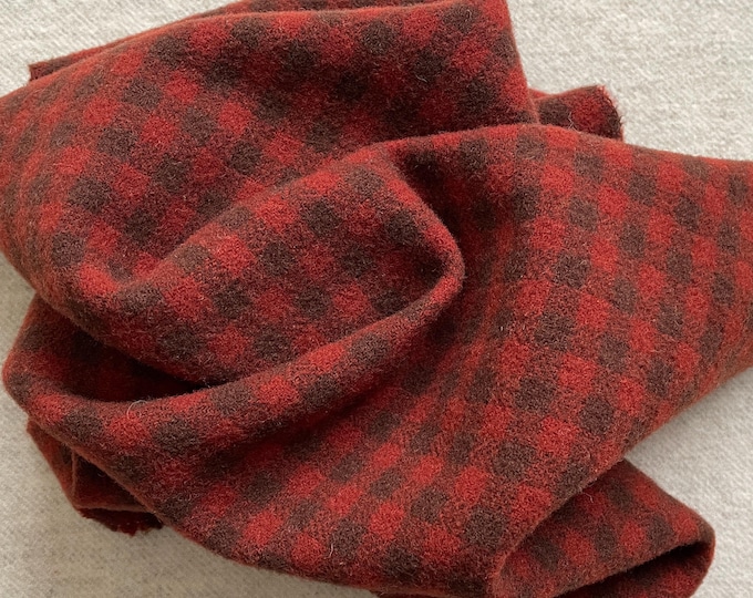 PA Camo Plaid, Felted Wool Fabric for Rug Hooking, Wool Appliqué, Sewing and Crafts