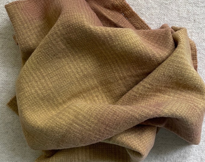 Antique Gold Plaid, Hand Dyed Fat Quarter, Felted Wool Fabric for Rug Hooking, Wool Appliqué, Crafts and Sewing