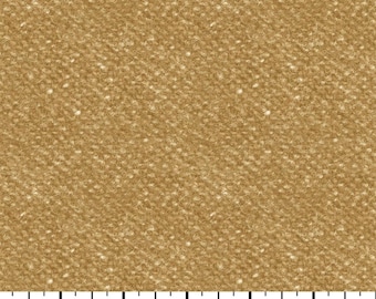 Cotton Woolies Golden Nubby Tweed Flannel, 100% COTTON, MASF18507-S, for Sewing, Quilting, Wool Appliqué and Crafts. Sold by the half-yard
