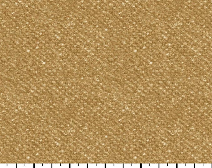 Woolies Golden Nubby Tweed Flannel, 100% Cotton, MASF18507-S, for Sewing, Quilting, Wool Appliqué and Crafts. Sold by the half-yard