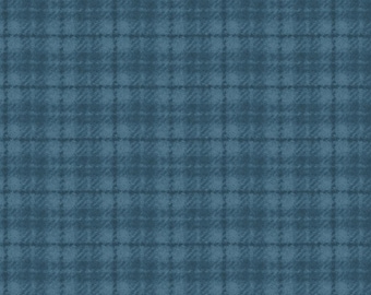 Cotton Woolies Plaid Teal Flannel, 100% COTTON, MASF18502-Q, for Sewing, Quilting, Wool Appliqué and Craft Projects. Sold by the half-yard