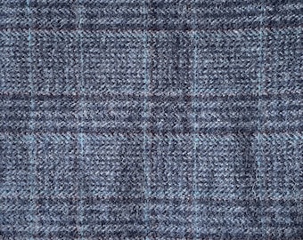 Twilight Sky Plaid, Felted Wool Fabric for Rug Hooking, Wool Appliqué, Sewing and Crafts