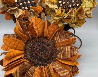Sunflower Proddy Pattern, Paper Version