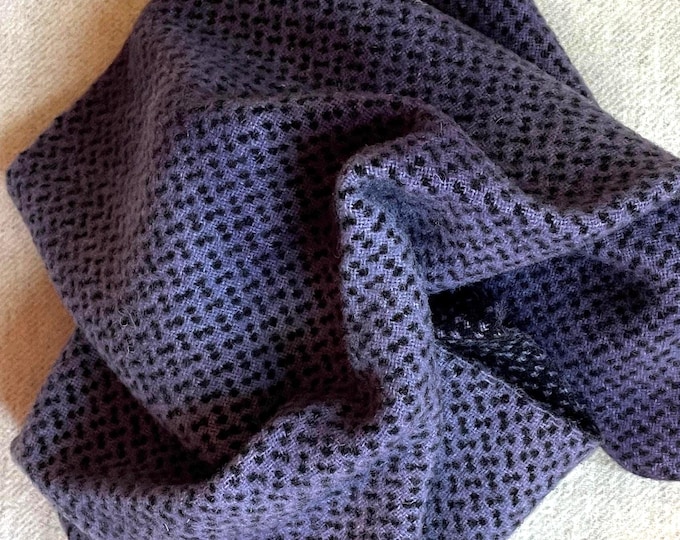 Reversible Purple Black Tie, Fat Quarter Hand Dyed Wool, for Rug Hooking, Wool Appliqué, Sewing and Crafts