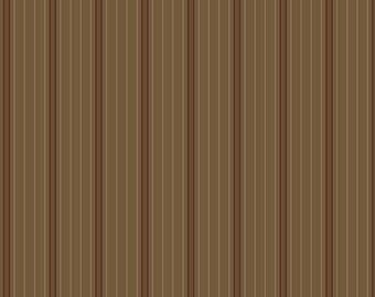 Yarn Dyed Cotton Fabric, Brown Back Porch Stripe, #3390Y-38, Sold in 1/2 yd Increments