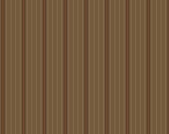 Yarn Dyed Cotton Fabric, Brown Back Porch Stripe, #3390Y-38, Sold in 1/2 yd Increments