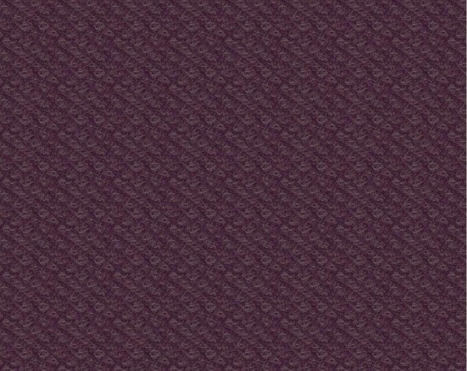 Woolies Deep Berry Poodle Bouclé, Flannel, 100% Cotton, MASF18505-V, for Sewing, Quilting, Wool Appliqué and Craft. Sold by the half-yard