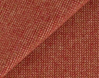 Red Ticking, Felted Wool for Rug Hooking, Wool Applique and Crafts