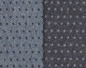 Fancy Navy Twill Weave, Felted Wool Fabric for Rug Hooking, Wool Appliqué, Sewing and Crafts