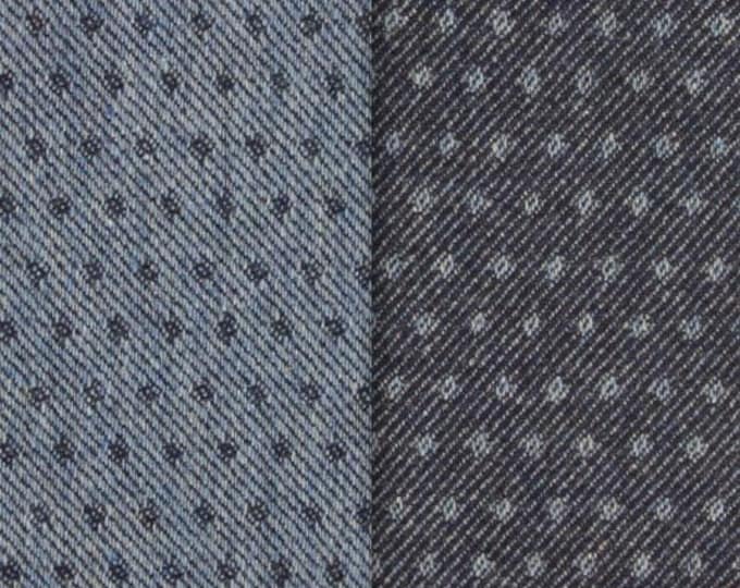 Fancy Navy Twill Weave, Felted Wool Fabric for Rug Hooking, Wool Appliqué, Sewing and Crafts