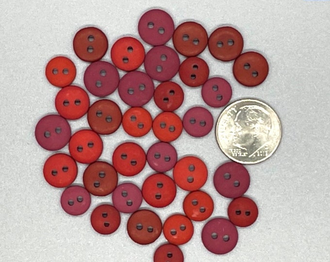 Cranberry Buttons by Just Another Button Company, Qty 35