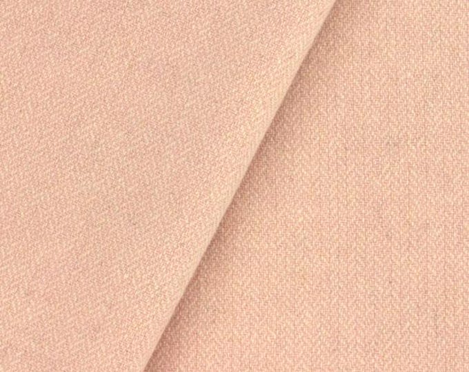 Pale Pink and Natural Skinny Herringbone, Felted Wool Fabric for Rug Hooking, Wool Appliqué, Sewing and Crafts