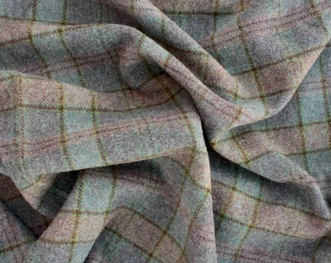Cape Cod Plaid, Felted Wool Fabric for Rug Hooking, Wool Applique and Crafts