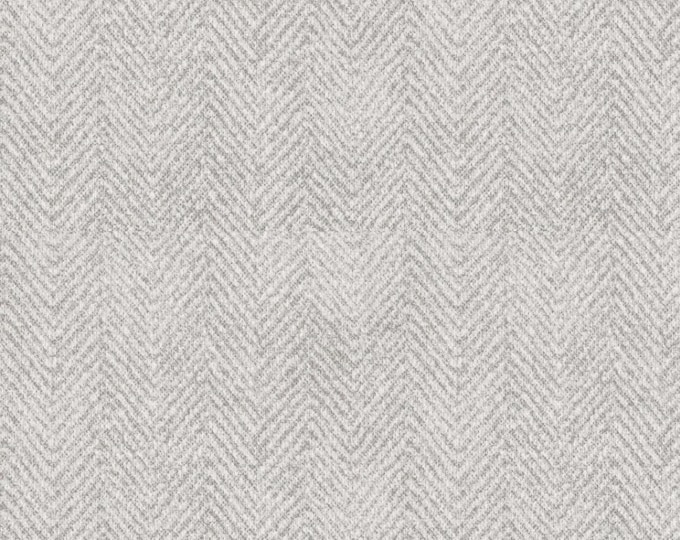 Cotton Woolies Light Grey Herringbone Flannel, 100% COTTON, MASF1841-K2 for Sewing, Wool Appliqué and Craft Projects. Sold by the Half-Yard.