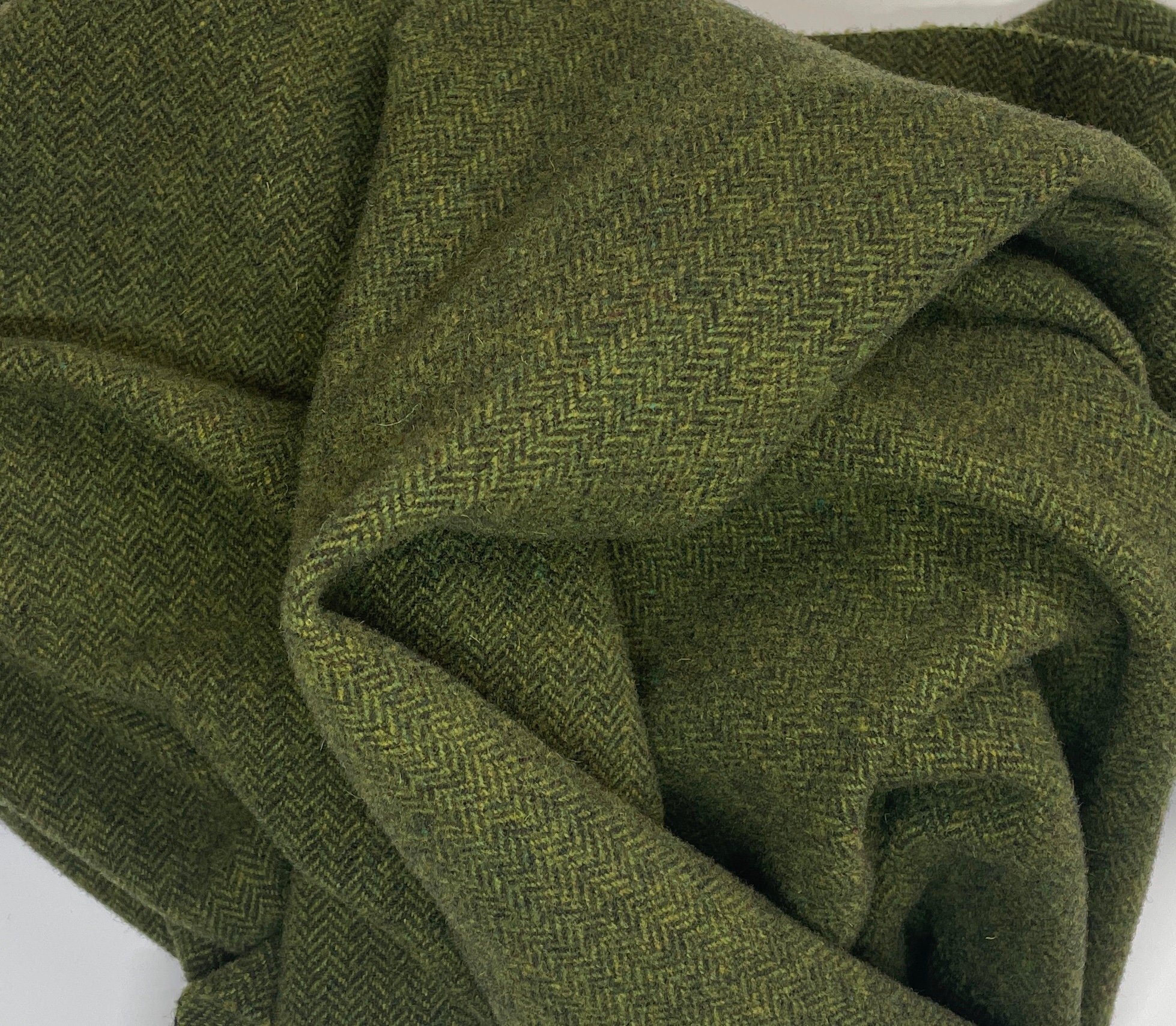 Sweet Pea Green, Felted Wool Fabric for Rug Hooking, Wool