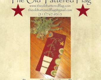 Charlie's Tree, Rug Hooking Pattern on Linen