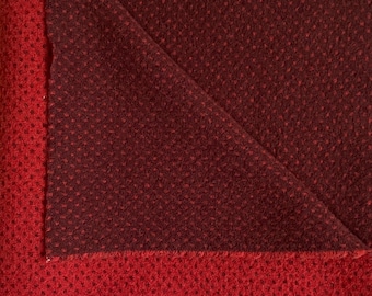 Cherry Tomato Reversible, Felted Wool Fabric for Rug Hooking, Wool Appliqué, Sewing and Crafts
