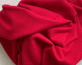 Crimson Red Solid, Felted Wool Fabric for Rug Hooking, Wool Appliqué, Sewing and Crafts