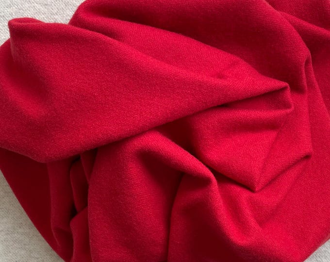 Crimson Red Solid, Felted Wool Fabric for Rug Hooking, Wool Appliqué, Sewing and Crafts