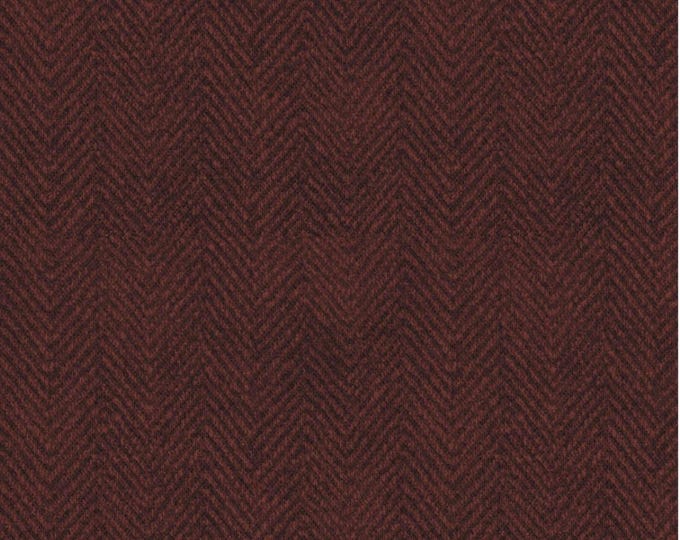 Woolies Red Herringbone Flannel, 100% Cotton, MASF1841-R2, for Sewing, Quilting, Wool Appliqué and Craft Projects. Sold by the half-yard