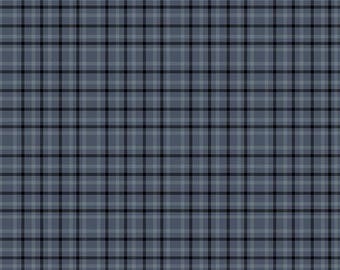 Yarn Dyed Cotton Fabric, Blue Back Porch Plaid, #3387Y-77, Sold in 1/2 yd Increments
