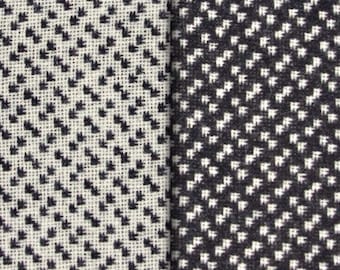 Reversible Black and White, Felted Wool Fabric for Rug Hooking, Wool Appliqué, Sewing and Crafts