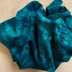 Peacock, Hand Dyed, Felted Wool Fabric for Rug Hooking, Wool Appliqué, Sewing and Crafts