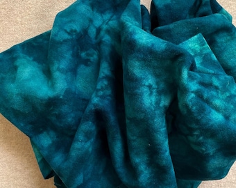 Peacock, Hand Dyed, Felted Wool Fabric for Rug Hooking, Wool Appliqué, Sewing and Crafts