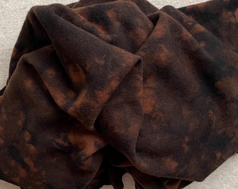 Black Otter, Hand Dyed, Felted Wool Fabric for Rug Hooking, Wool Appliqué, Sewing and Crafts