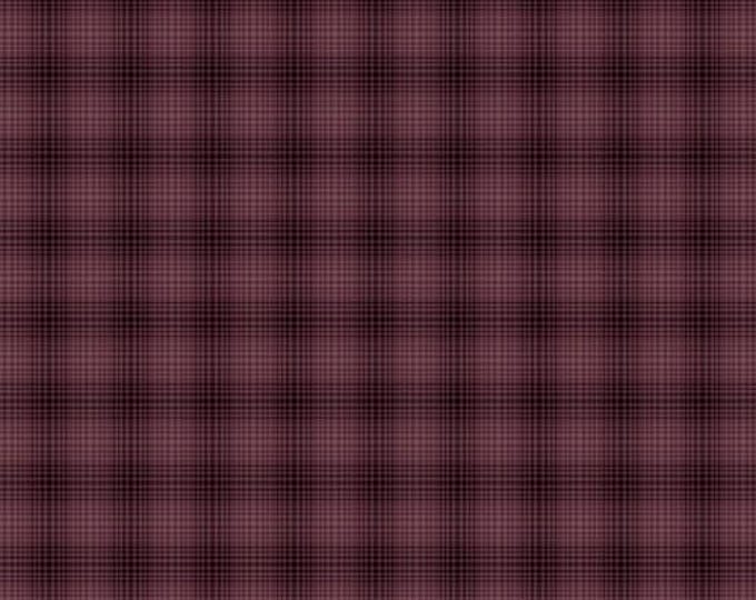 Yarn Dyed Cotton Fabric, Aubergine Back Porch Plaid, #3384Y-58, Sold in 1/2 yd Increments