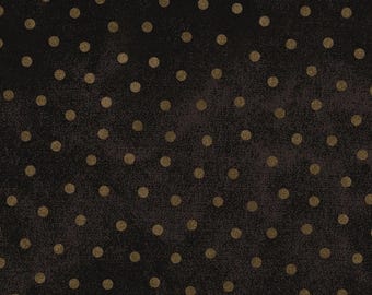 Cotton Woolies Espresso Flannel with Dots, 100% Cotton, MASF18506-JA, for Sewing, Wool Appliqué and Craft Projects. Sold by the half-yard.