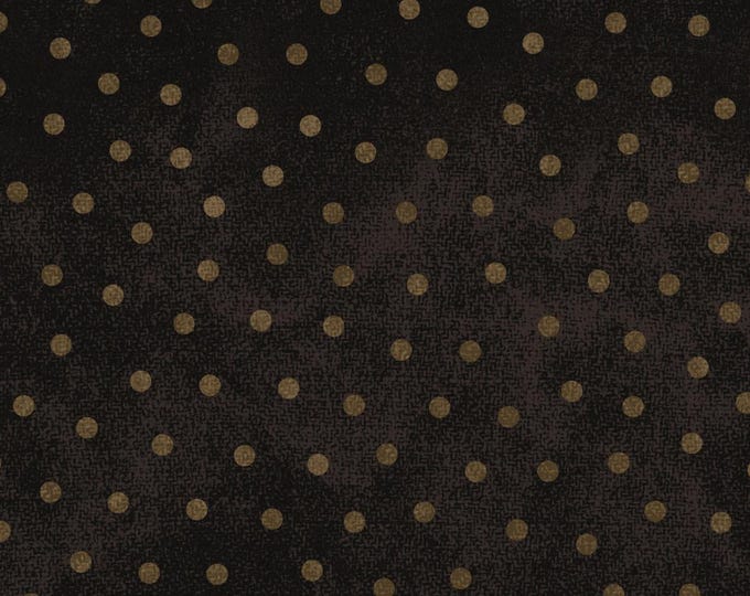 Cotton Woolies Espresso Flannel with Dots, 100% Cotton, MASF18506-JA, for Sewing, Wool Appliqué and Craft Projects. Sold by the half-yard.