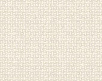 Woolies Cream Basket Weave Flannel, 100% Cotton, MASF18509-E, for Sewing, Quilting, Wool Appliqué and Craft. Sold by the half-yard