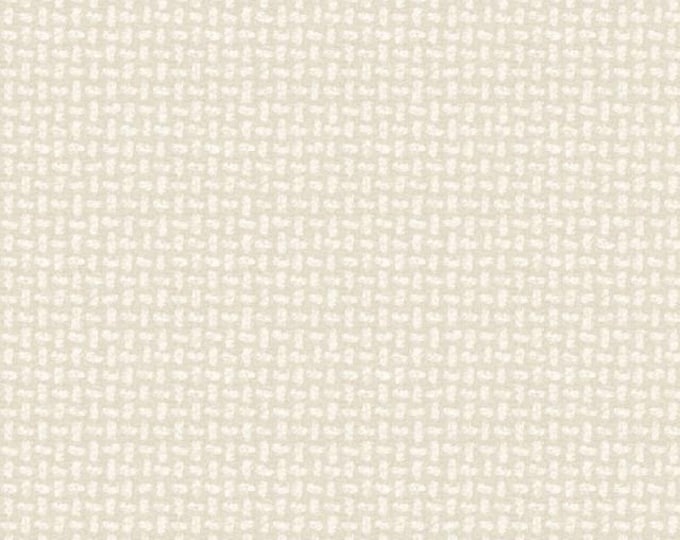 Woolies Cream Basket Weave Flannel, 100% Cotton, MASF18509-E, for Sewing, Quilting, Wool Appliqué and Craft. Sold by the half-yard