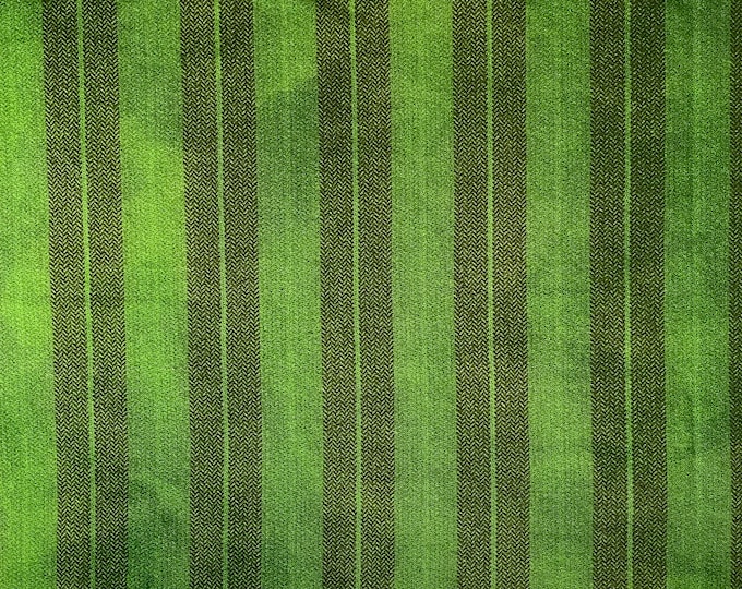 Spring Green Stripe, Hand Dyed Fat Quarter, Felted Wool Fabric