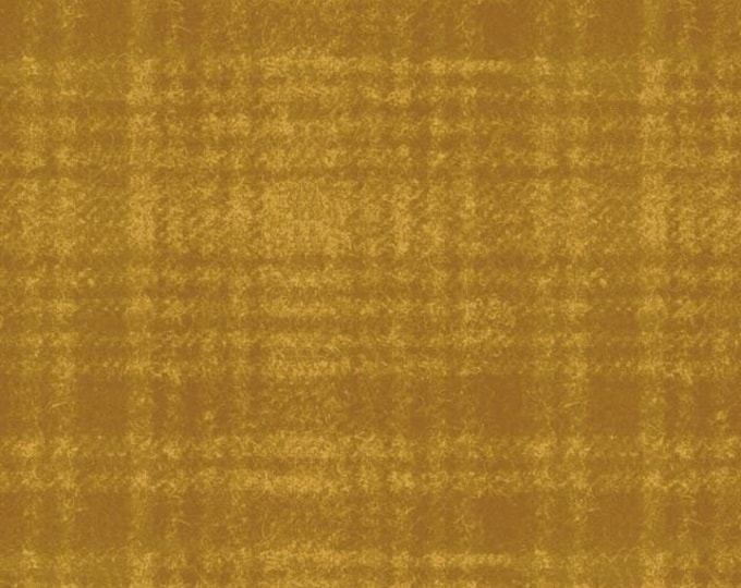 Woolies Yellow Windowpane Flannel, 100% Cotton, MASF18501-S, for Sewing, Quilting, Wool Appliqué and Crafts. Sold by the half-yard