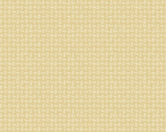 Cotton Woolies Yellow Basket Weave Flannel, 100% COTTON, MASF18509-S, for Sewing, Wool Appliqué and Crafts. Sold by the half-yard.