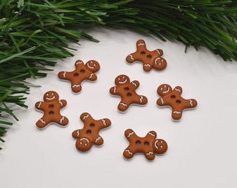 Iced Cookies, Gingerbread Buttons, 7 pieces